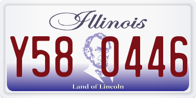 IL license plate Y580446