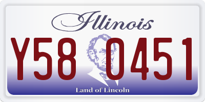 IL license plate Y580451