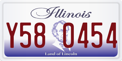 IL license plate Y580454