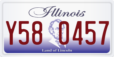 IL license plate Y580457