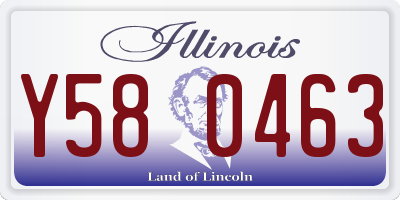 IL license plate Y580463