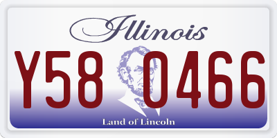 IL license plate Y580466