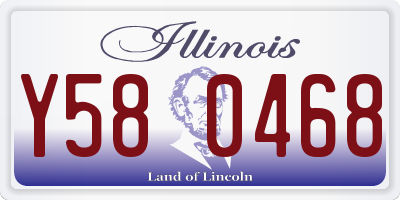 IL license plate Y580468