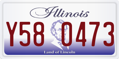 IL license plate Y580473
