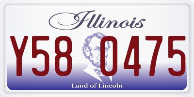 IL license plate Y580475