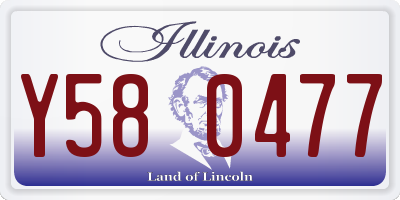 IL license plate Y580477