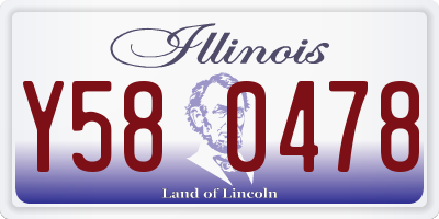 IL license plate Y580478