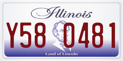 IL license plate Y580481