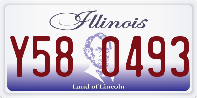 IL license plate Y580493