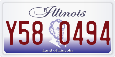 IL license plate Y580494