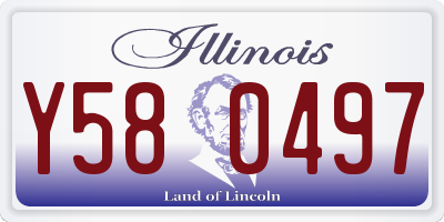 IL license plate Y580497