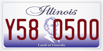 IL license plate Y580500