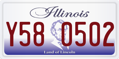 IL license plate Y580502