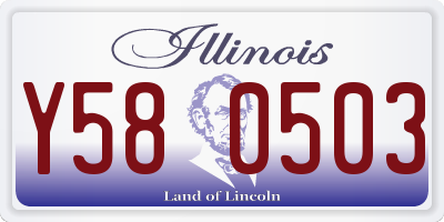 IL license plate Y580503
