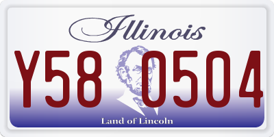 IL license plate Y580504