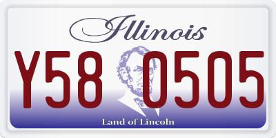 IL license plate Y580505