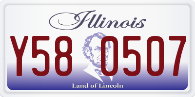 IL license plate Y580507