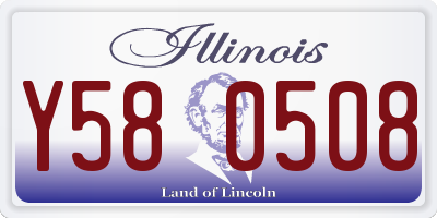 IL license plate Y580508