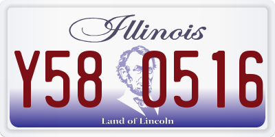 IL license plate Y580516