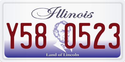 IL license plate Y580523