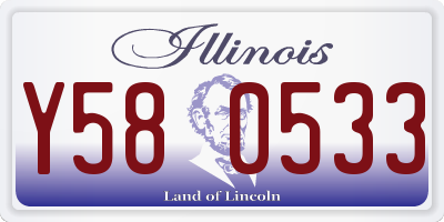 IL license plate Y580533