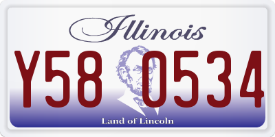 IL license plate Y580534