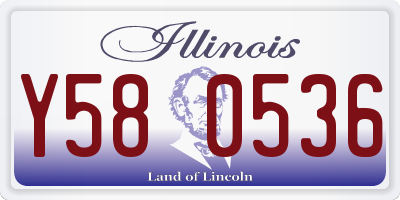 IL license plate Y580536