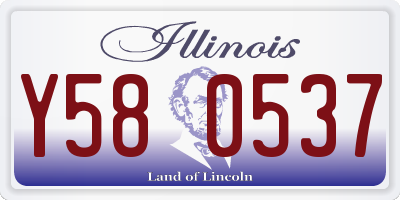 IL license plate Y580537