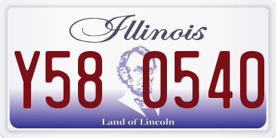IL license plate Y580540