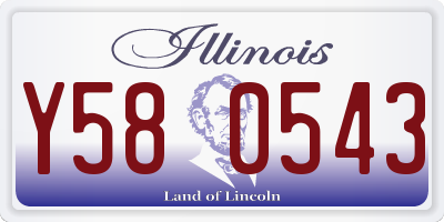 IL license plate Y580543