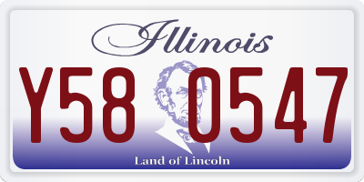 IL license plate Y580547