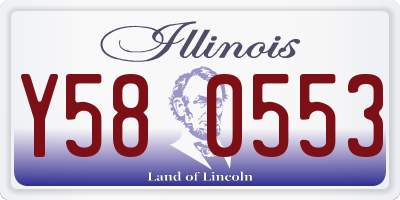 IL license plate Y580553