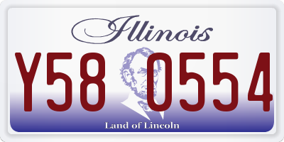 IL license plate Y580554