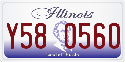 IL license plate Y580560