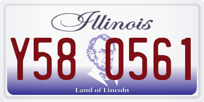 IL license plate Y580561