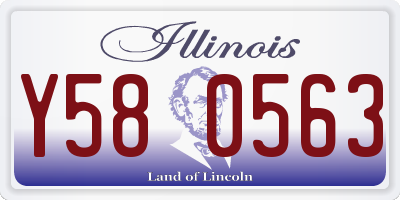 IL license plate Y580563