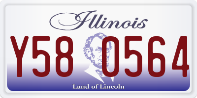 IL license plate Y580564