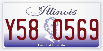 IL license plate Y580569