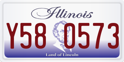 IL license plate Y580573