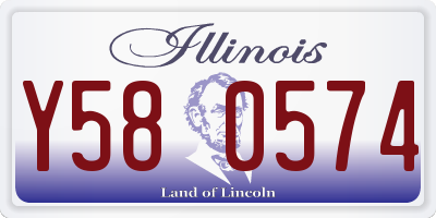 IL license plate Y580574