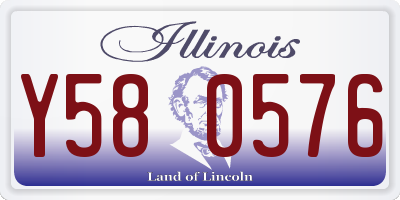 IL license plate Y580576