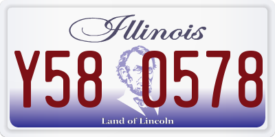 IL license plate Y580578