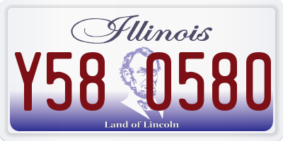IL license plate Y580580