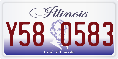 IL license plate Y580583