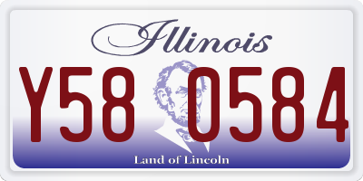 IL license plate Y580584
