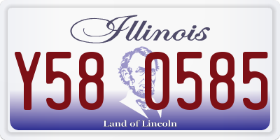 IL license plate Y580585