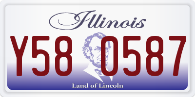 IL license plate Y580587
