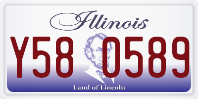 IL license plate Y580589