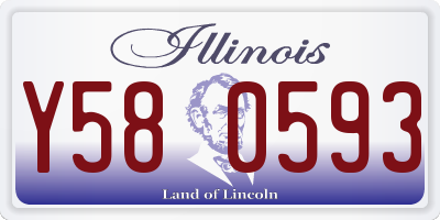 IL license plate Y580593