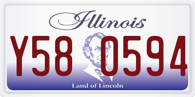 IL license plate Y580594
